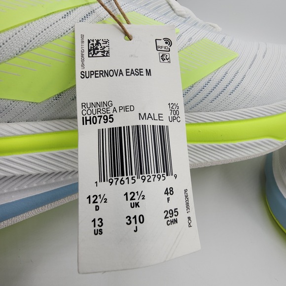 Adidas Supernova Ease Running Shoes Mens‎ Size 13 White Hi-Res Yellow NEW in Box main image 10